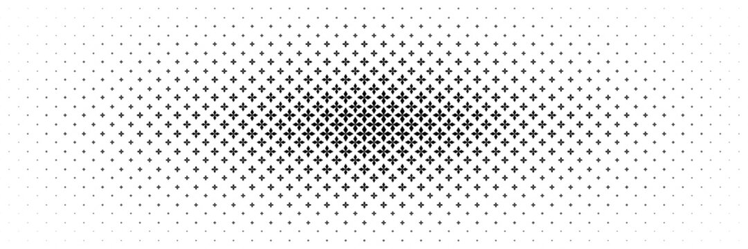 horizontal halftone from center of four diamond shapes design for pattern and background.