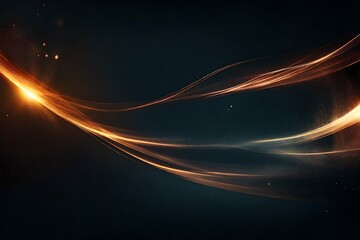 Fototapeta na wymiar Beautiful light flares. Glowing streaks on dark background