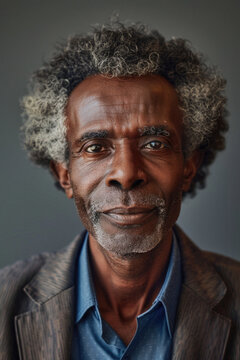Mature black man in business atire studio portrait