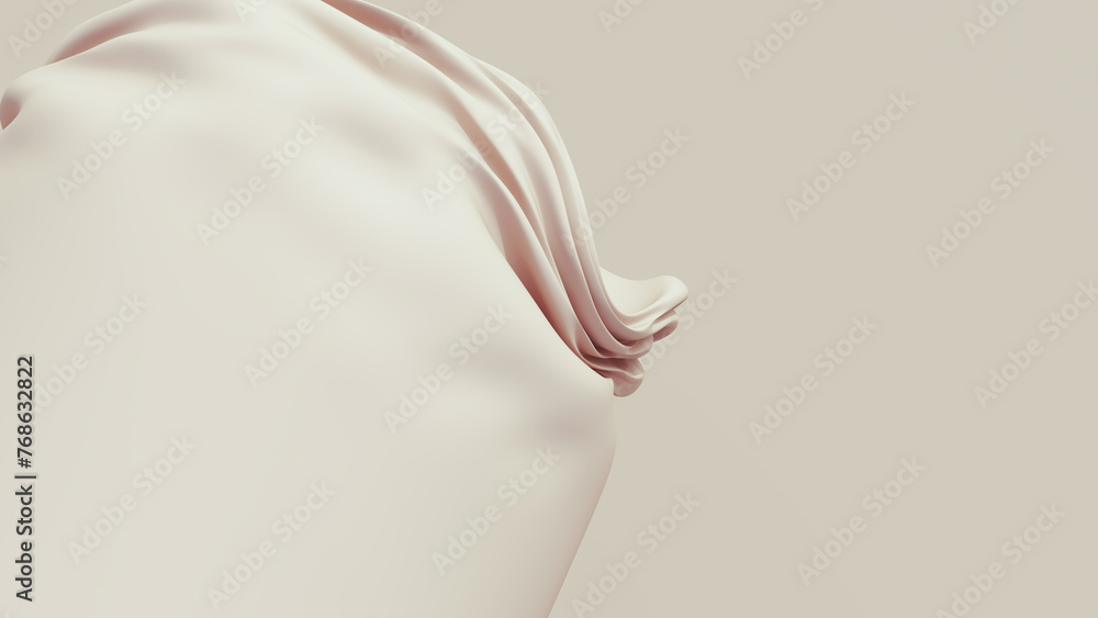 Poster neutral backgrounds soft tones beige brown background crushed cylinder abstract curve fold soft roun