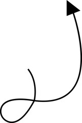  vector curved arrows hand drawn icon. Sketch doodle style.  