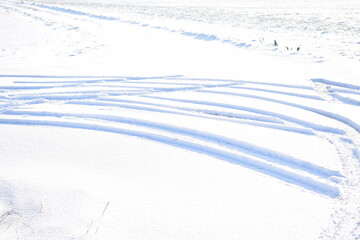 trie tracks in deep snow