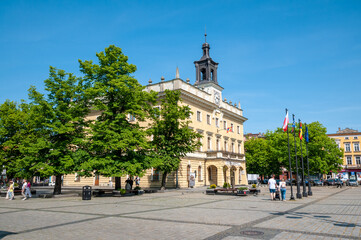 Town hall in Ostrów Wielkopolski, Greater Poland Voivodeship, Poland