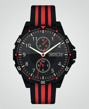 Classic Wrist watch vector image for post design	