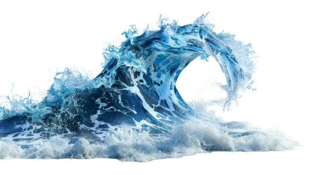 Sea wave transparent background