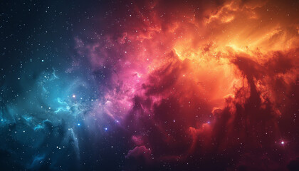 A vivid cosmic nebula background portraying the breathtaking expanse of outer space. - obrazy, fototapety, plakaty