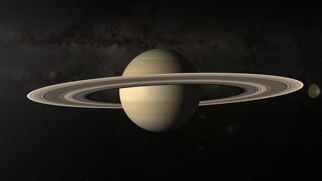 Saturn's Rotation and Moon Orbit