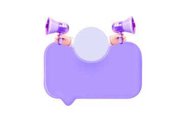 3D speech bubble for news and promotions