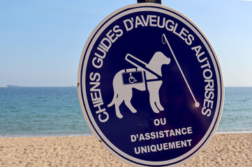 autorisation aux chiens de mal voyant d'accéder à la plage