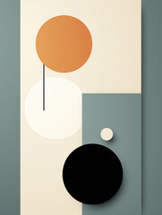 Abstract minimalist art with circles