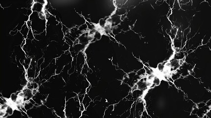 Cool grungy y2k lightning set with a negative photocopy effect. Rough brutal elements for 90s vintage design. Ai generation