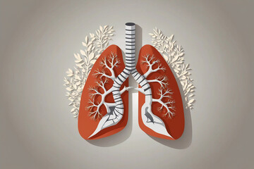 Lungs and bronchus. Vector illustration for your design - obrazy, fototapety, plakaty
