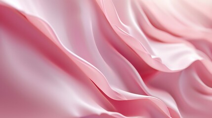Obraz premium Calming Wave Blush: A gentle wave of creamy blush sweeps across a tranquil canvas, soothing the senses.