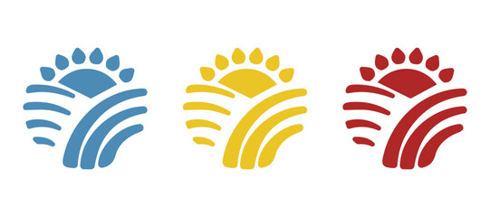 sun icon on a white background, vector illustration