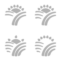 sun icon on a white background, vector illustration
