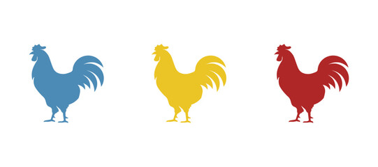 Rooster icon on a white background, vector illustration