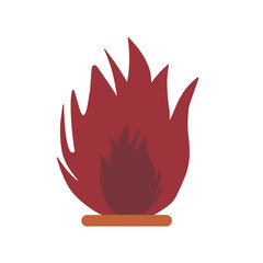 flame icon on a white background, vector illustration