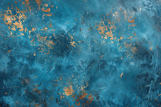 horizontal image of textured blue worn background
