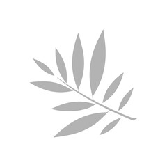 icon of a branch with leaves on a white background, vector illustration