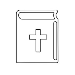 Obraz premium Bible icon on a white background, vector illustration