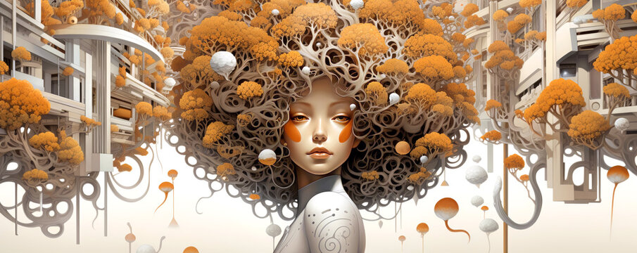 Craft a visually stunning illustration showcasing a person surrounded by multiple versions of themselves, each representing a different memory from a parallel universe