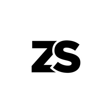 Letter Z and S, ZS logo design template. Minimal monogram initial based logotype.