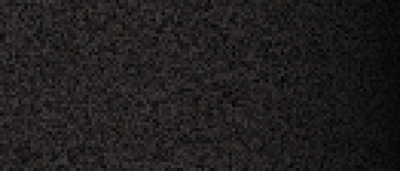 Abstract gradient grainy background banner in black and white. Pixelated panoramic web banner header backdrop design. Retro style.