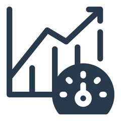 Strategic Performance Measurement with Business Intelligence Vector Icon Illustration