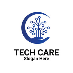 Data Care Secure Vector Logo Template With Plus Symbol. Logo Is Suitable for Technology or Computer Business Concept, Flat Icon, Element.