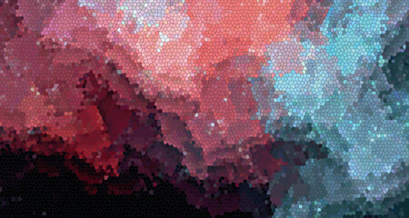 gradually blended abstract soft gradient mosaic grunge effect colorful  blood red background digital vector illustration	 - obrazy, fototapety, plakaty