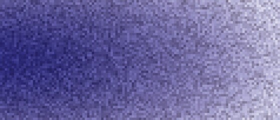 Abstract gradient grainy background banner in lila. Pixelated panoramic web banner header backdrop design. Retro style.