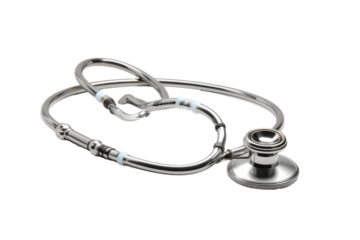 Symphony of Sound: Stethoscope Serenade. On a White or Clear Surface PNG Transparent Background.