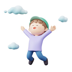 한국의 어린이날 3D 일러스트레이션