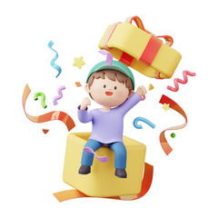 한국의 어린이날 3D 일러스트레이션