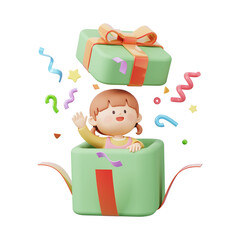 한국의 어린이날 3D 일러스트레이션