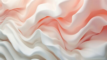 The tide of creamy hues washes over, blending shades of Ivory Mist and Gentle Coral in a soothing rhythm.