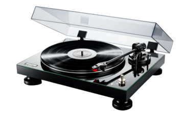 Harmonic Serenity: Vinyl Melodies. On a White or Clear Surface PNG Transparent Background.