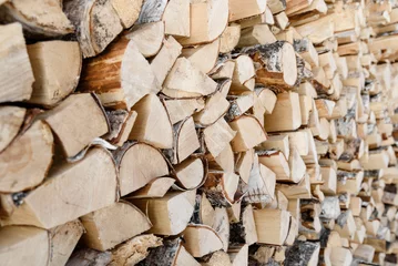 Wandaufkleber firewood stack © Anton Pentegov