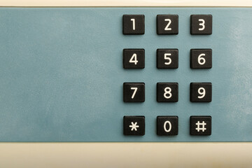 Numeric keypad of old analog telephone