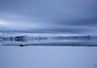 Obraz premium Isole Vesterålen in inverno. Norvegia, Nordland
