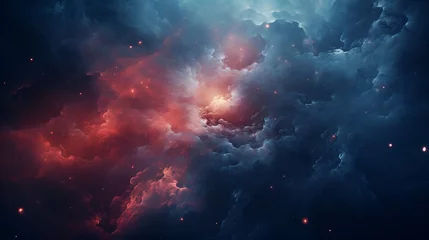 Fototapeten space nebula and galaxy © Dxire