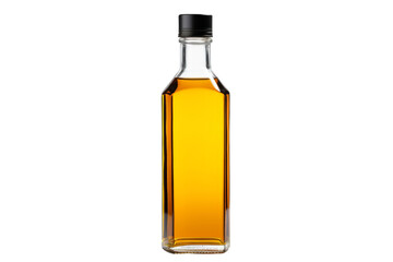 Elegant Bottle of Olive Oil Illuminated on a Pure White Background. On a White or Clear Surface PNG Transparent Background.