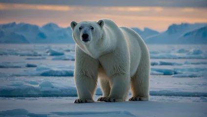 Wandaufkleber Majestic Polar Bear: King of the Ice in the Arctic Wilderness © LL. Zulfakar Hidayat
