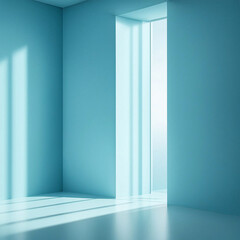 realistic and minimalist blurred natural light door shadow overlay on wall