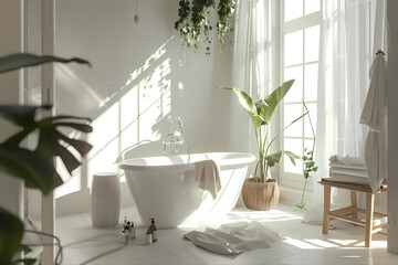 A well-lit and clean bathroom
 - obrazy, fototapety, plakaty
