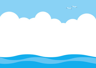 シンプルでかわいい海のフレーム