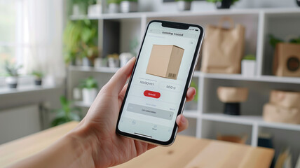 online shopping list and free shipping through mobile app marketplace and home delivery with application user interface menu mockup screen and credit card payment, no actual brands used in design 
