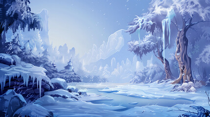 Frosty Serenity: Winter Wonderland Landscape