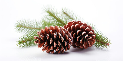 Fototapeta premium Pinecone isolated on white background with clipping path
