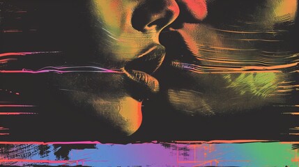 LGBT pride girls, Y2k art for t-shirts and clothes, collage with a negative photocopy effect. Rough brutal elements for 90s vintage design. Ai Generation